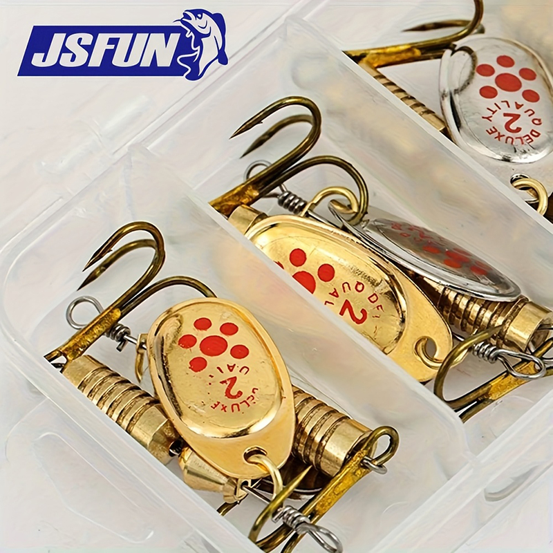 Fishing Lure Blade Bait - JSFUN 10pcs Spinner Lure Set with