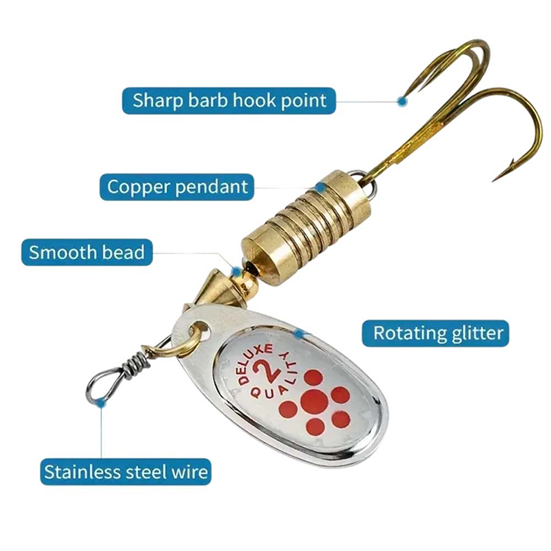 JSFUN 10pcs Spinner Lure Set w - огляд і ціна Fishing Lure Blade Bait