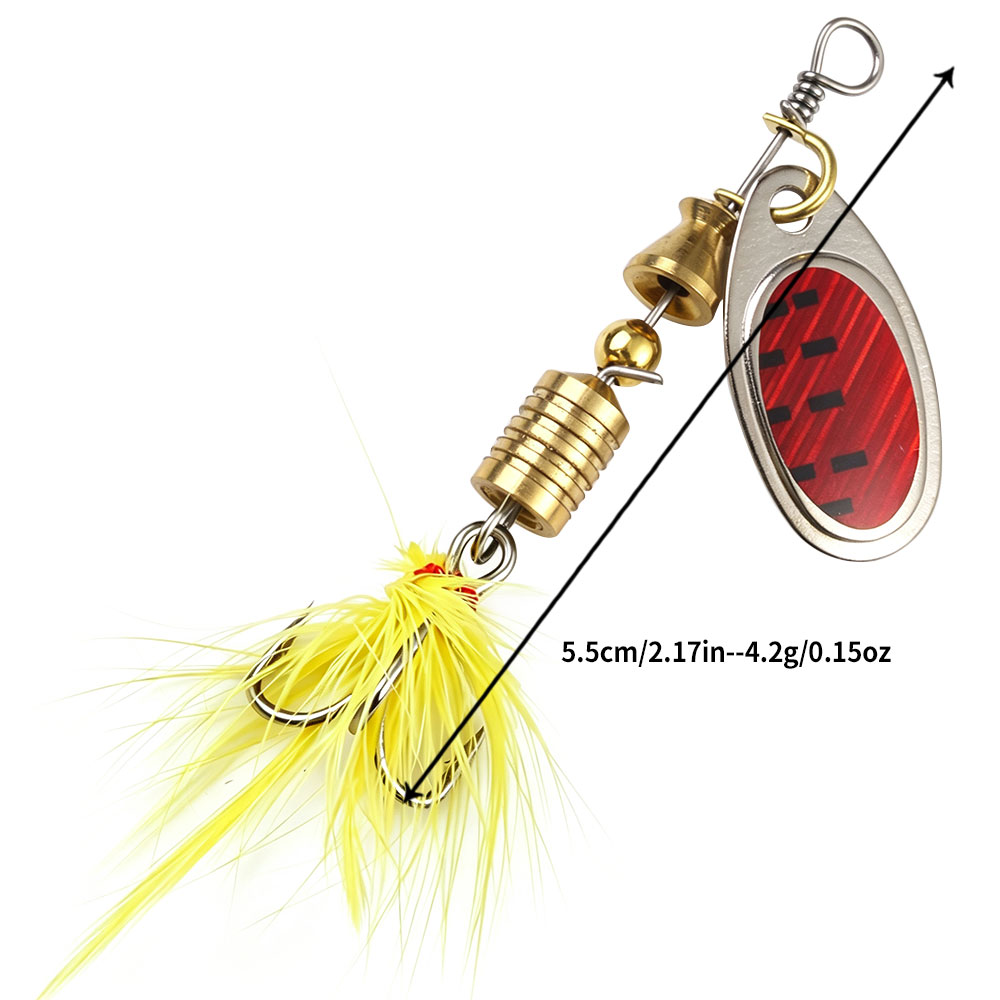 1pc 5.5cm 4.2g Bass Fishing Sp - огляд і ціна Fishing Lure Spinner